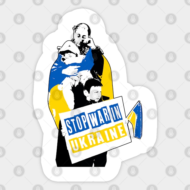 Stop war in Ukraine, save Ukraine, ukrainian Sticker by Kingostore